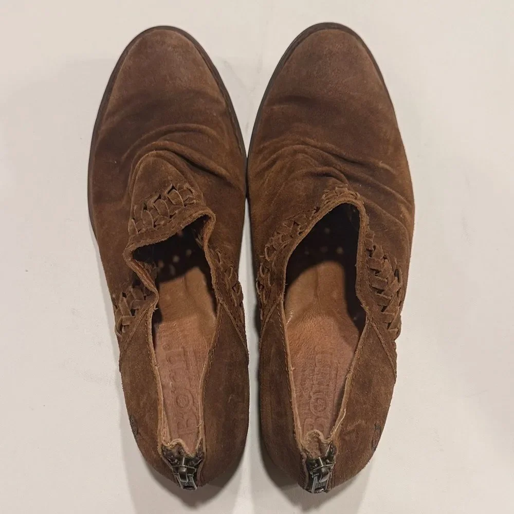 Born Women's Brown Suede Ankle Boots